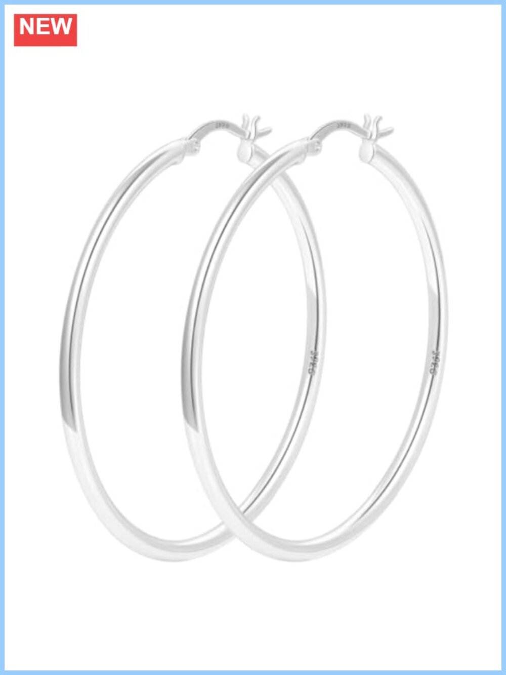 925 Sterling Silver Hoop Earrings for Women Chunky Hoops Hypoallergenic